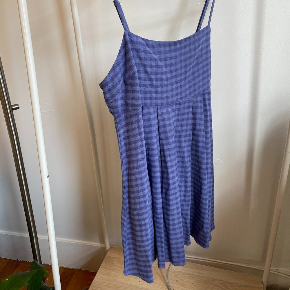 NWT Lulus Purple Gingham Dress